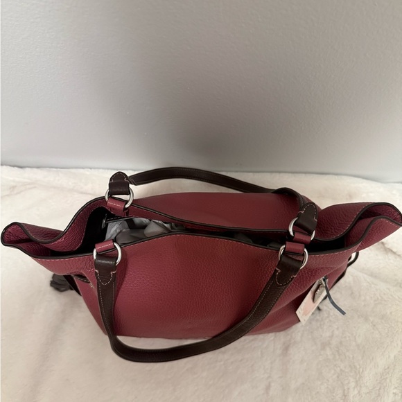 Coach Andy Horse & Carriage Raspberry Wine Pebbled Pink Leather Tote Bag EUC - Picture 8 of 11